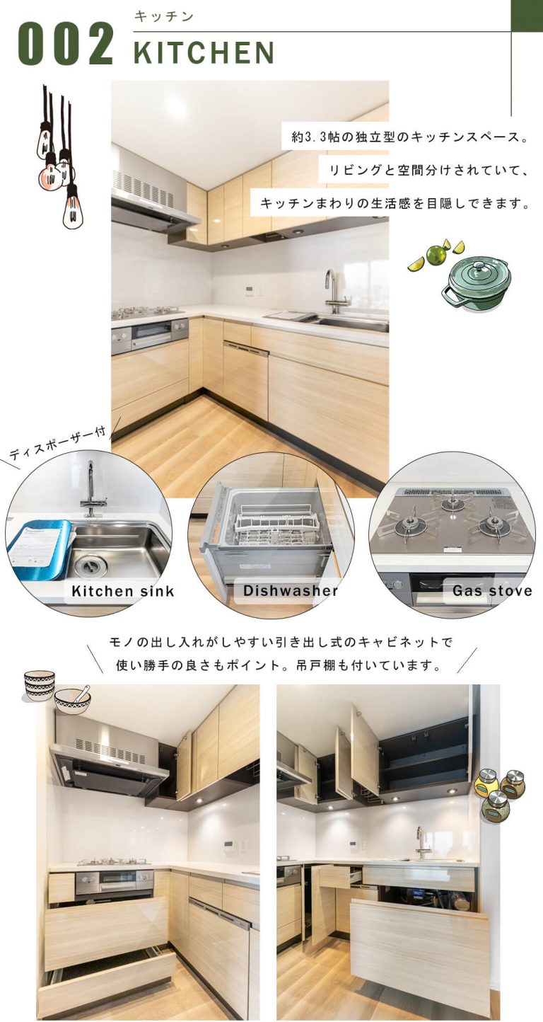 クラッシィタワー新宿御苑のキッチン