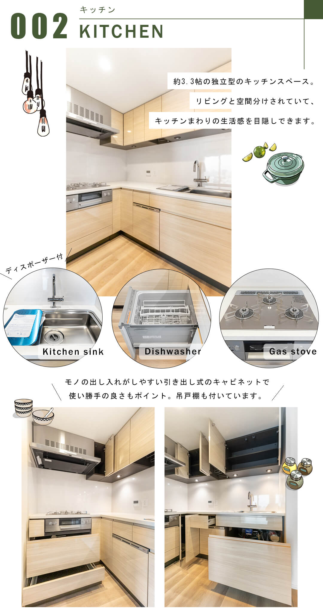 クラッシィタワー新宿御苑のキッチン