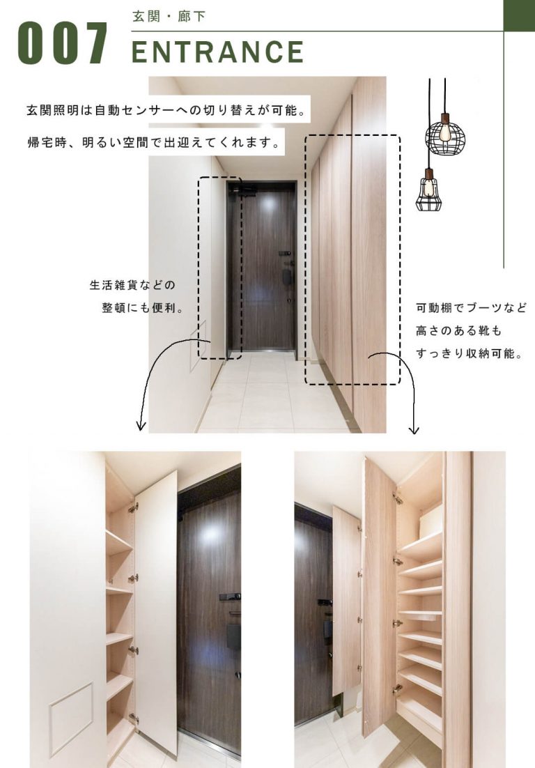 クラッシィタワー新宿御苑の玄関・廊下