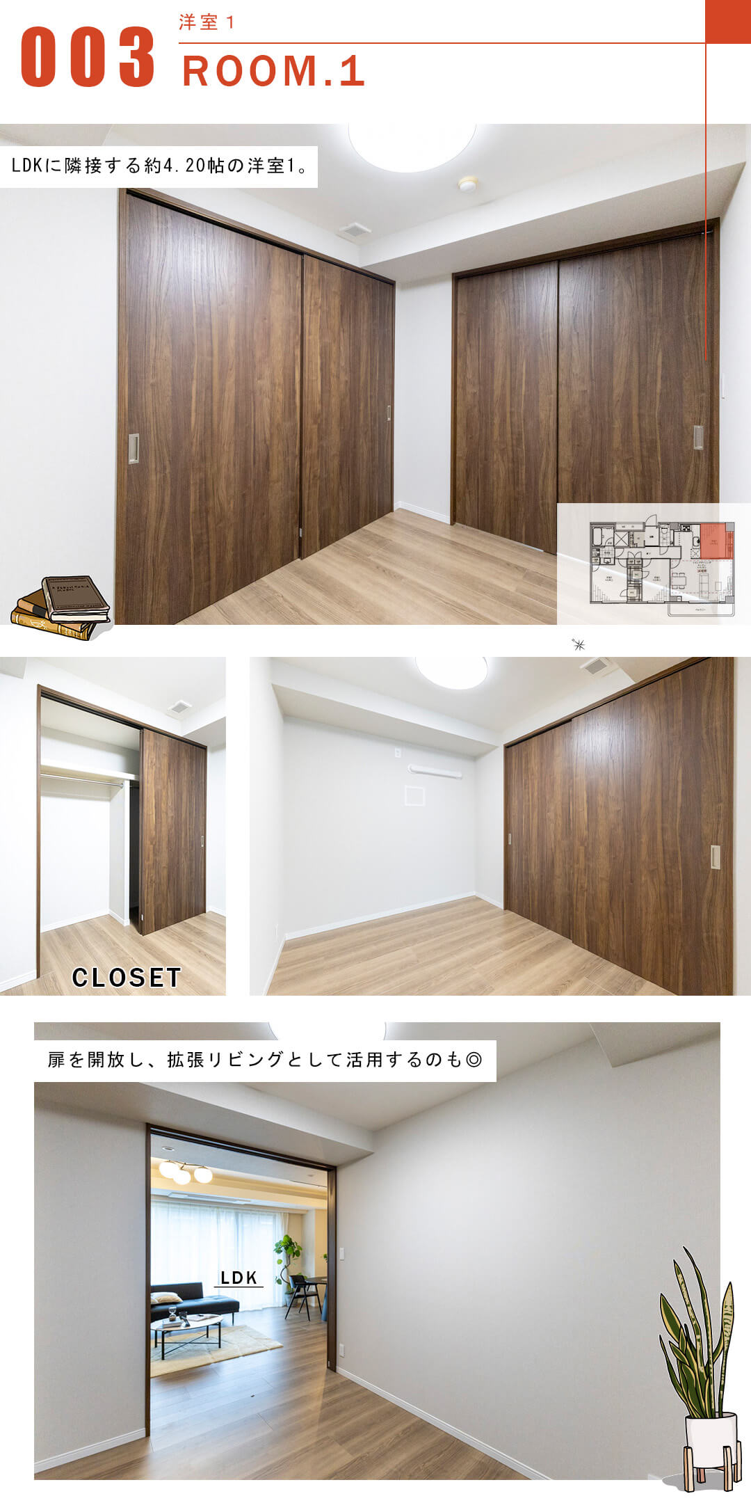 ベルテ西参道の洋室