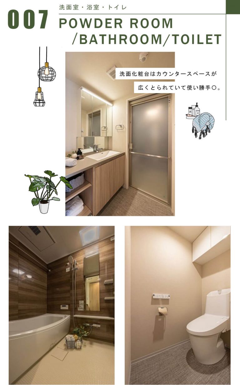 フジトピア目黒祐天寺の洗面室・浴室・トイレ