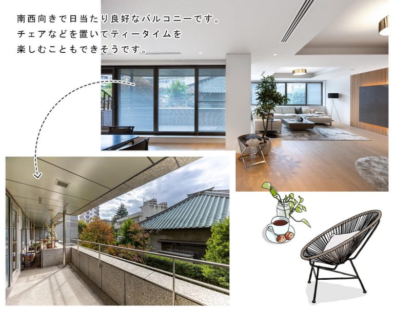 白金ハウスのリビングダイニング