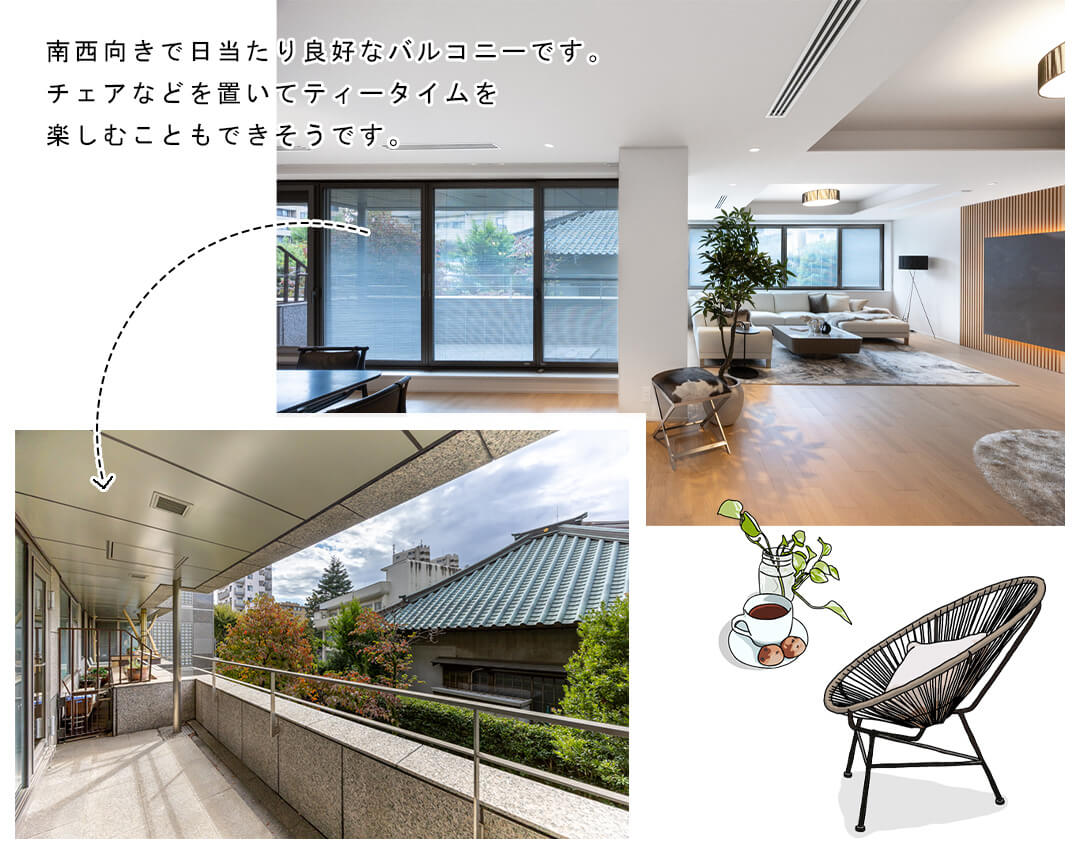 白金ハウスのリビングダイニング