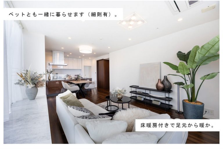 グランドメゾン白金の杜ザ・タワーのリビングダイニング