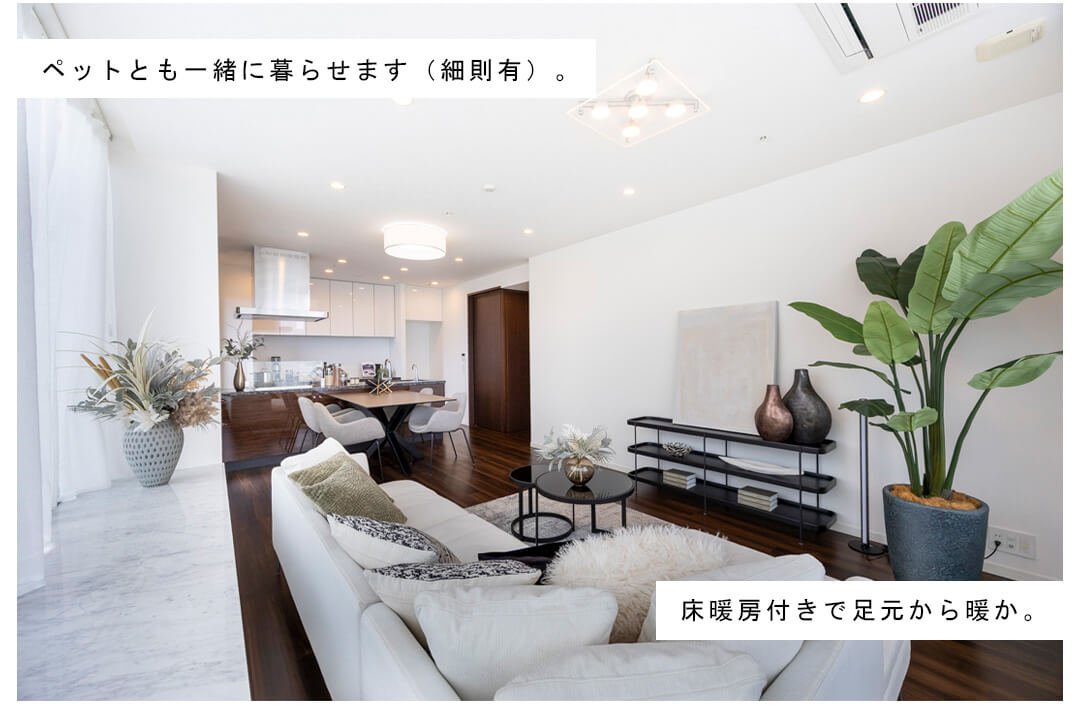 グランドメゾン白金の杜ザ・タワーのリビングダイニング