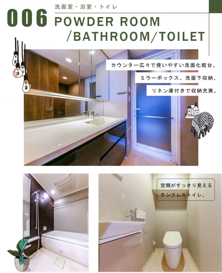 クレヴィアタワー目黒不動前の洗面室・浴室・トイレ