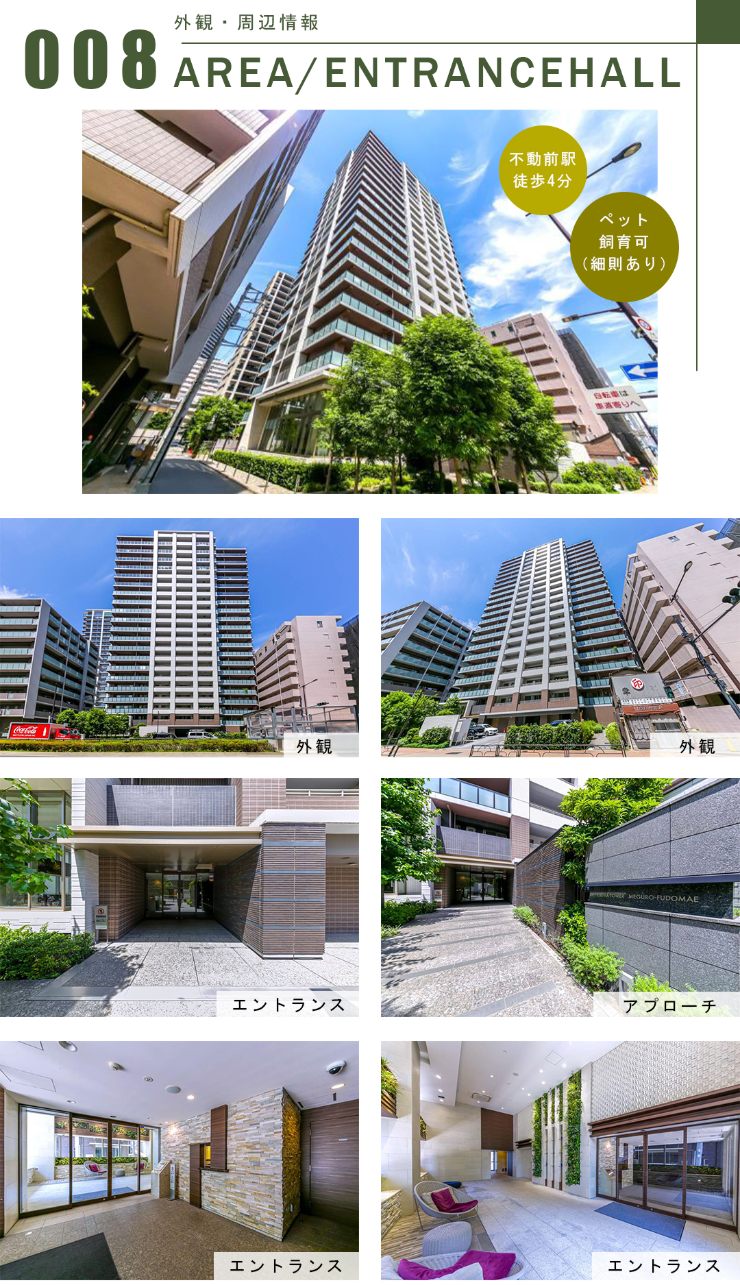 クレヴィアタワー目黒不動前の外観・周辺情報