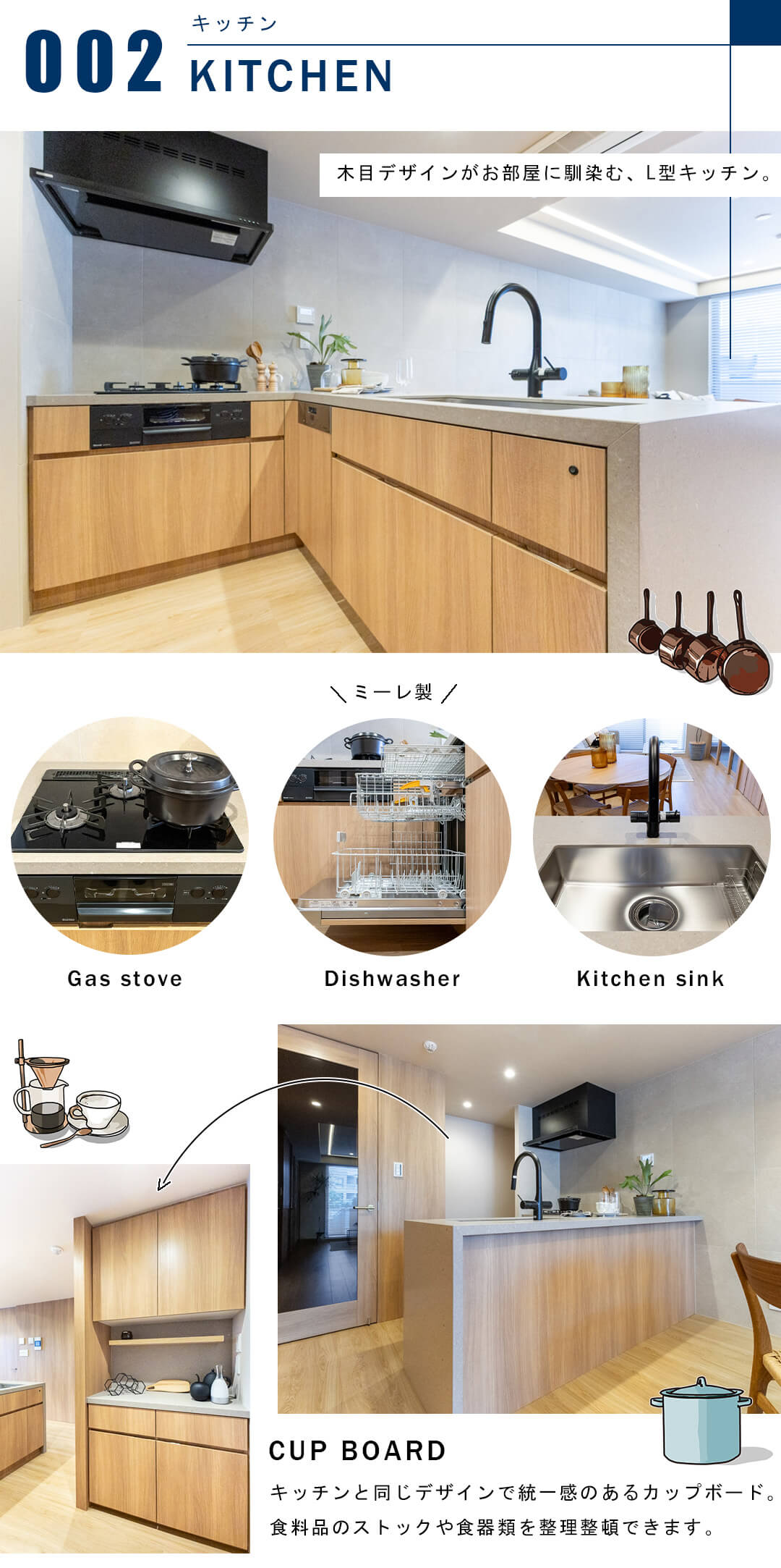 ディアナコート代々木のキッチン