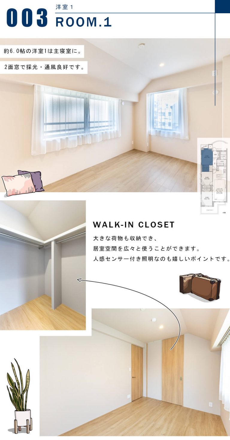 ディアナコート代々木の洋室