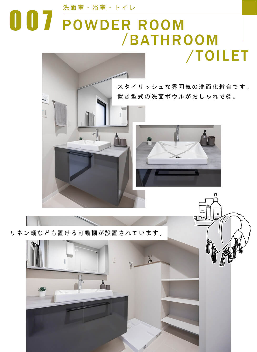 セボン高輪の洗面室