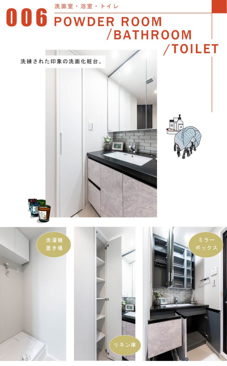 ピアース四谷の洗面室