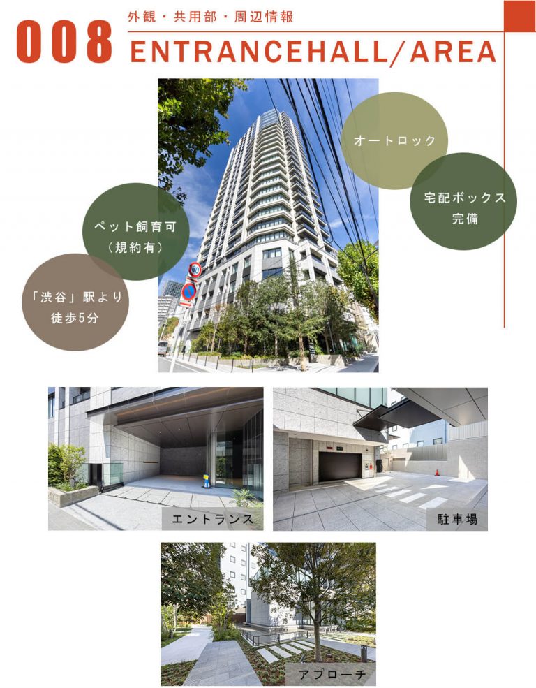 008外観,共用部,周辺情報,ENTRANCEHALL,AREA