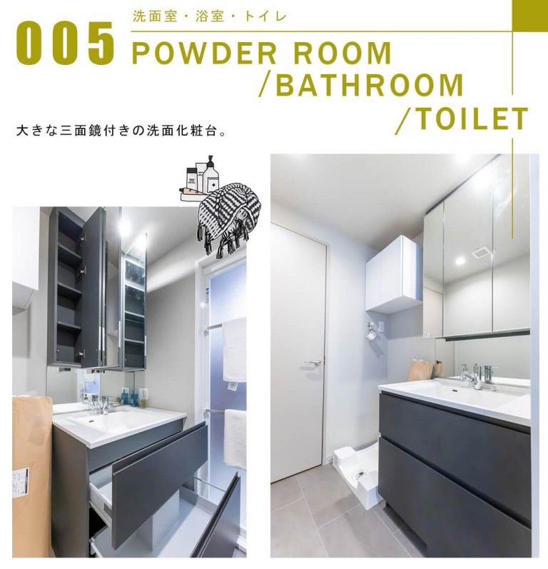 カテリーナ代々木プレイスの洗面室