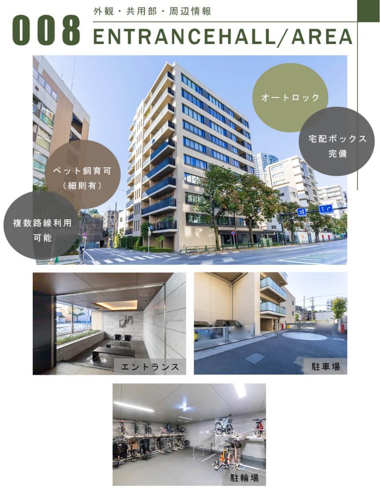 008外観,共用部,周辺情報,ENTRANCEHALL,AREA