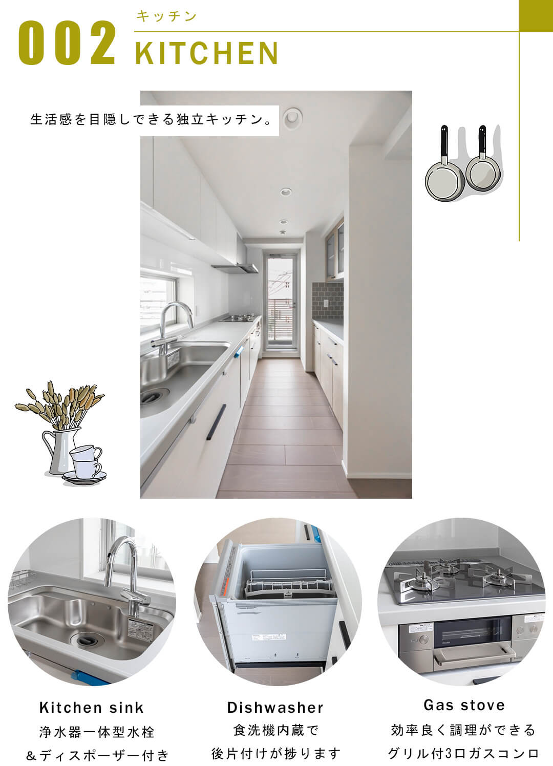 サンウッド文京開運坂上のキッチン