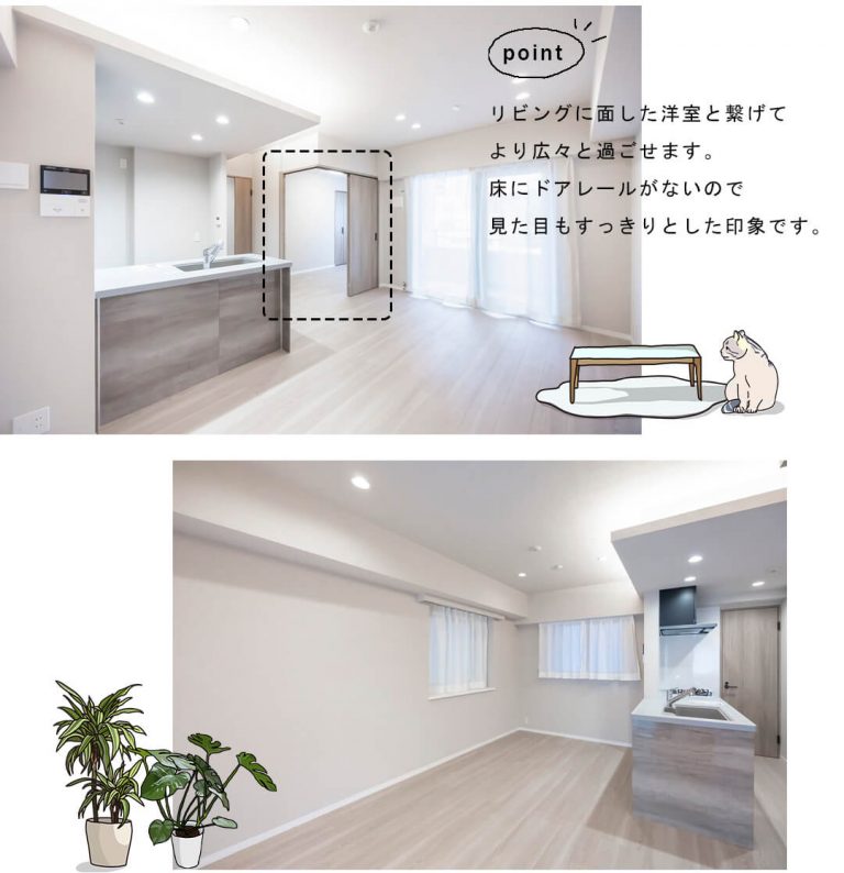 サンクタス本郷のリビングダイニング