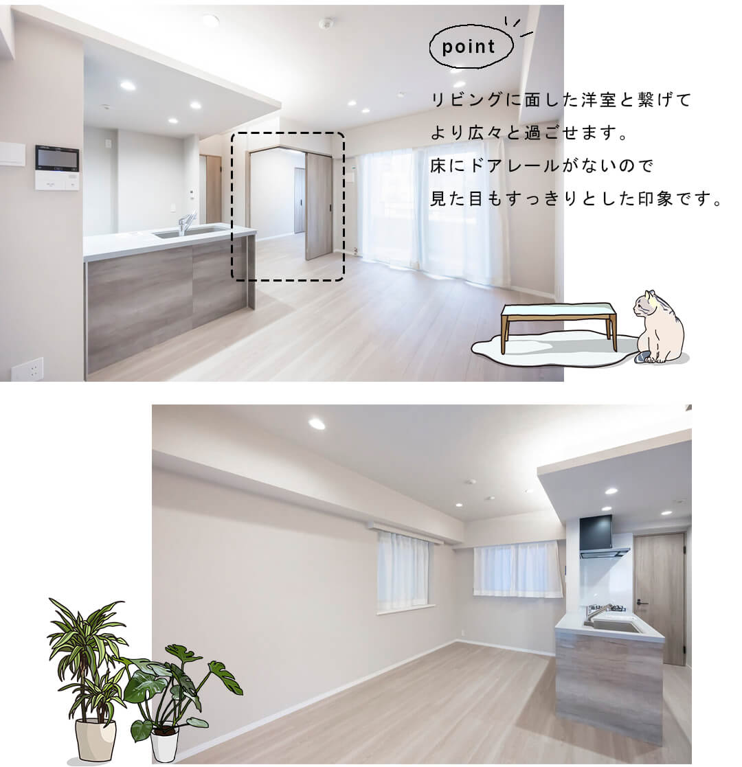 サンクタス本郷のリビングダイニング