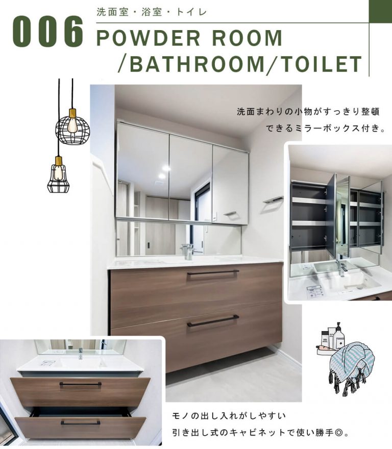 サンクタス本郷の洗面室・浴室・トイレ