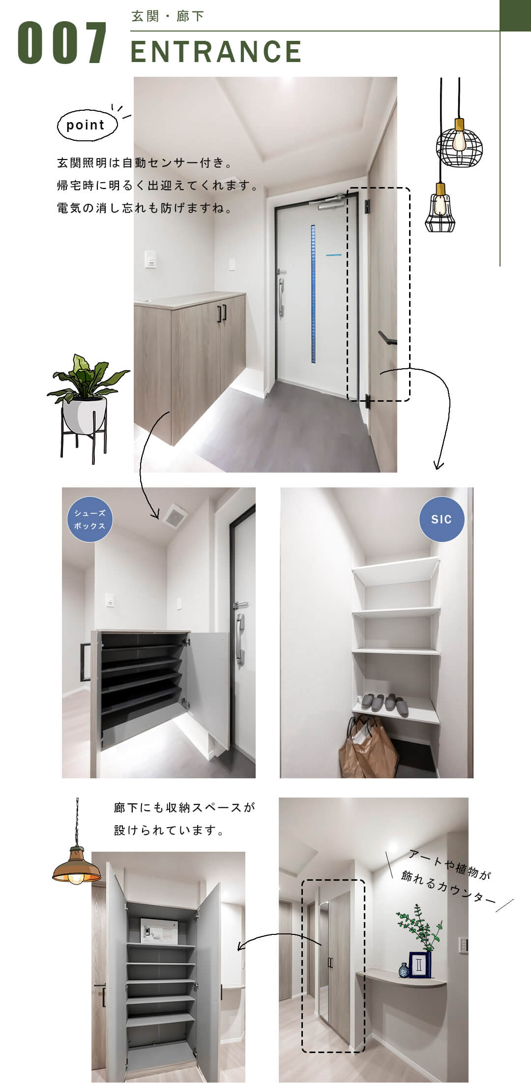 サンクタス本郷の玄関・廊下