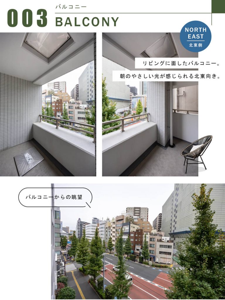 サンクタス本郷のバルコニー