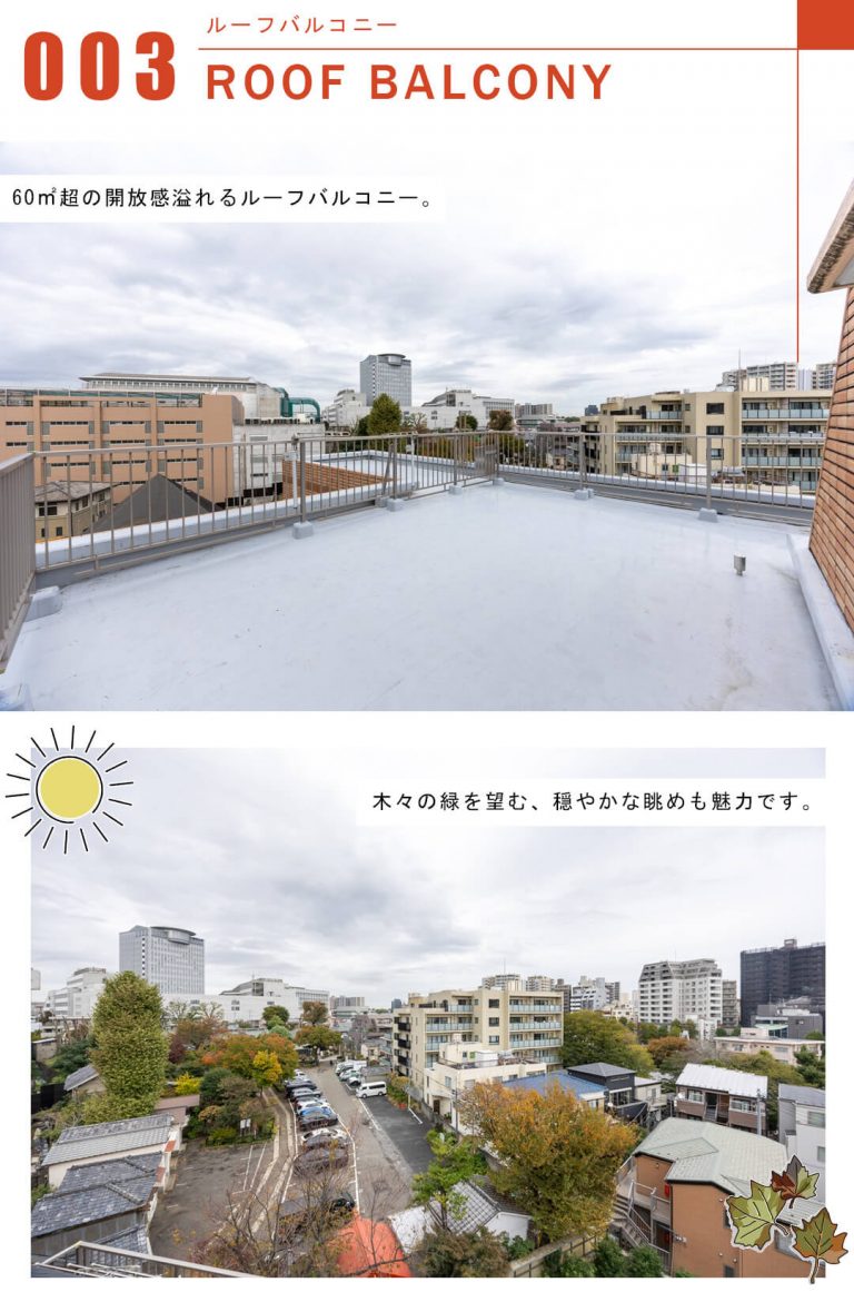 ジェイパーク文京白山のルーフバルコニー