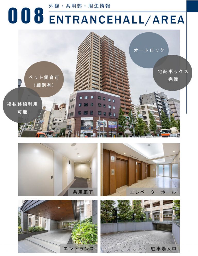 008外観,共用部,周辺情報,ENTRANCEHALL,AREA