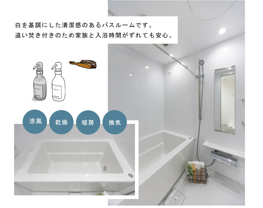 アトラスタワー小石川の浴室