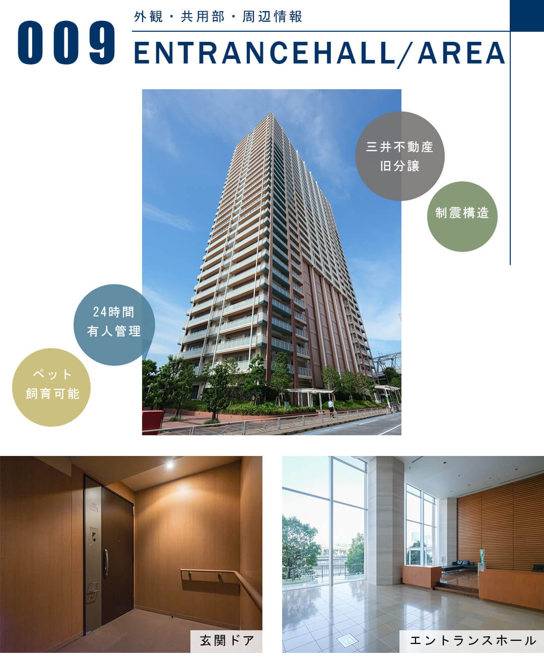 パークタワー品川ベイワードの外観と共用部