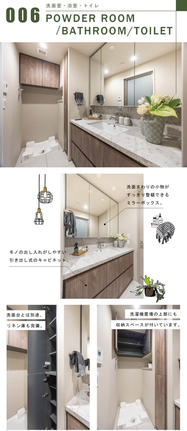 ミッドガーデン赤坂氷川の洗面室・浴室・トイレ