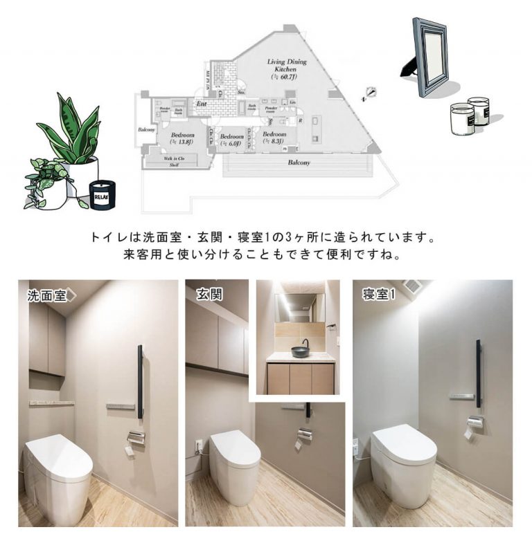 グランドメゾン代官山THE PARKのトイレ