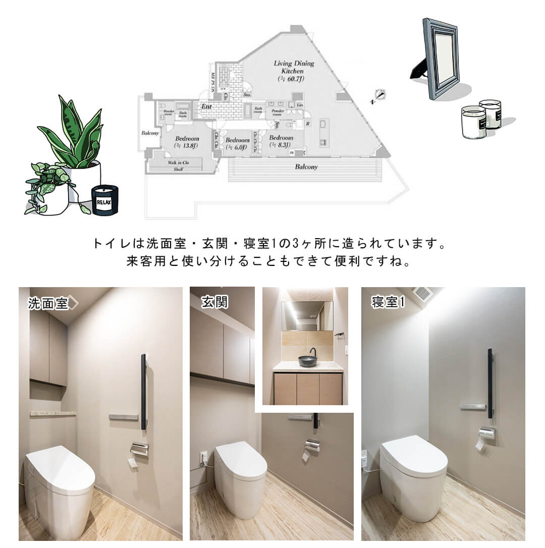 グランドメゾン代官山THE PARKのトイレ