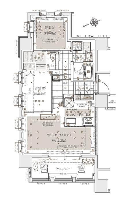 アトラス麻布十番 2025年築！東京タワーを望む、風が通る角部屋 東京の