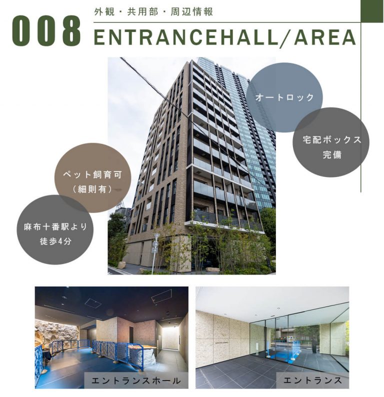 008外観,共用部,周辺情報,ENTRANCEHALL,AREA