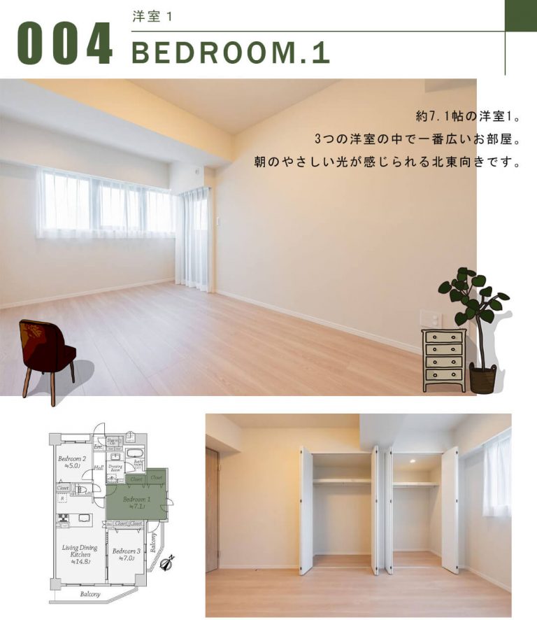 グランドパーク代々木の洋室1