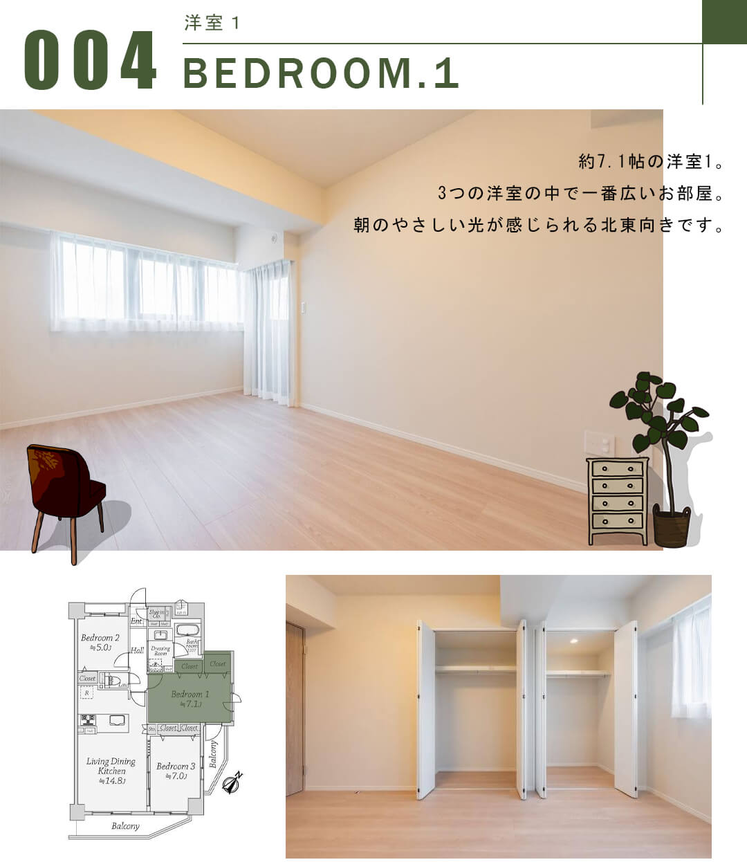 グランドパーク代々木の洋室1