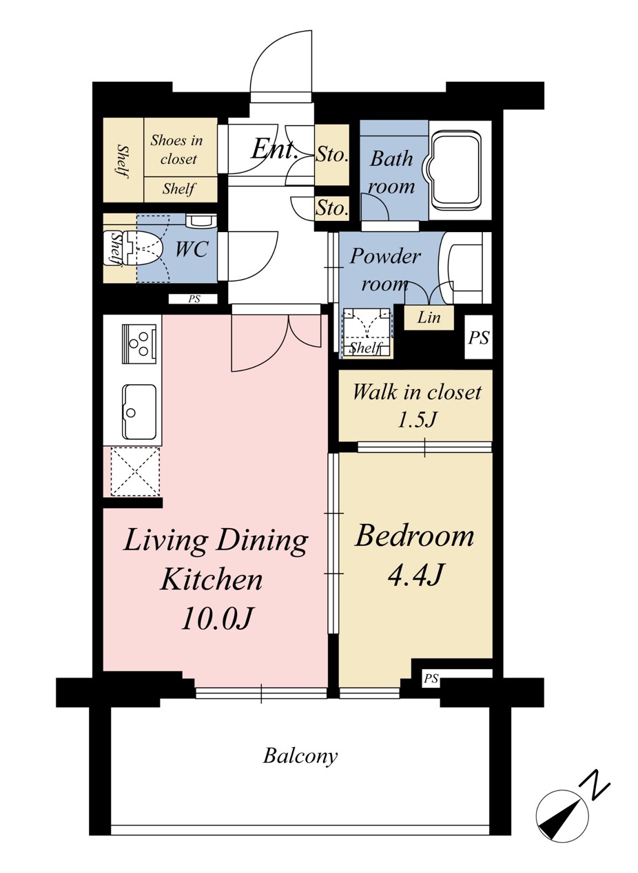 表参道　青山エリアが生活圏、エコカラットで快適＆洗練された住まい 間取り図