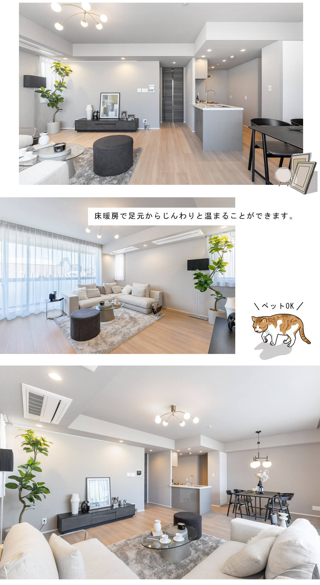 神宮前五丁目ブランシェのリビングダイニング