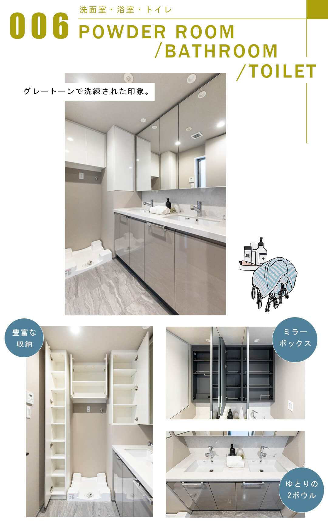 神宮前五丁目ブランシェの洗面室