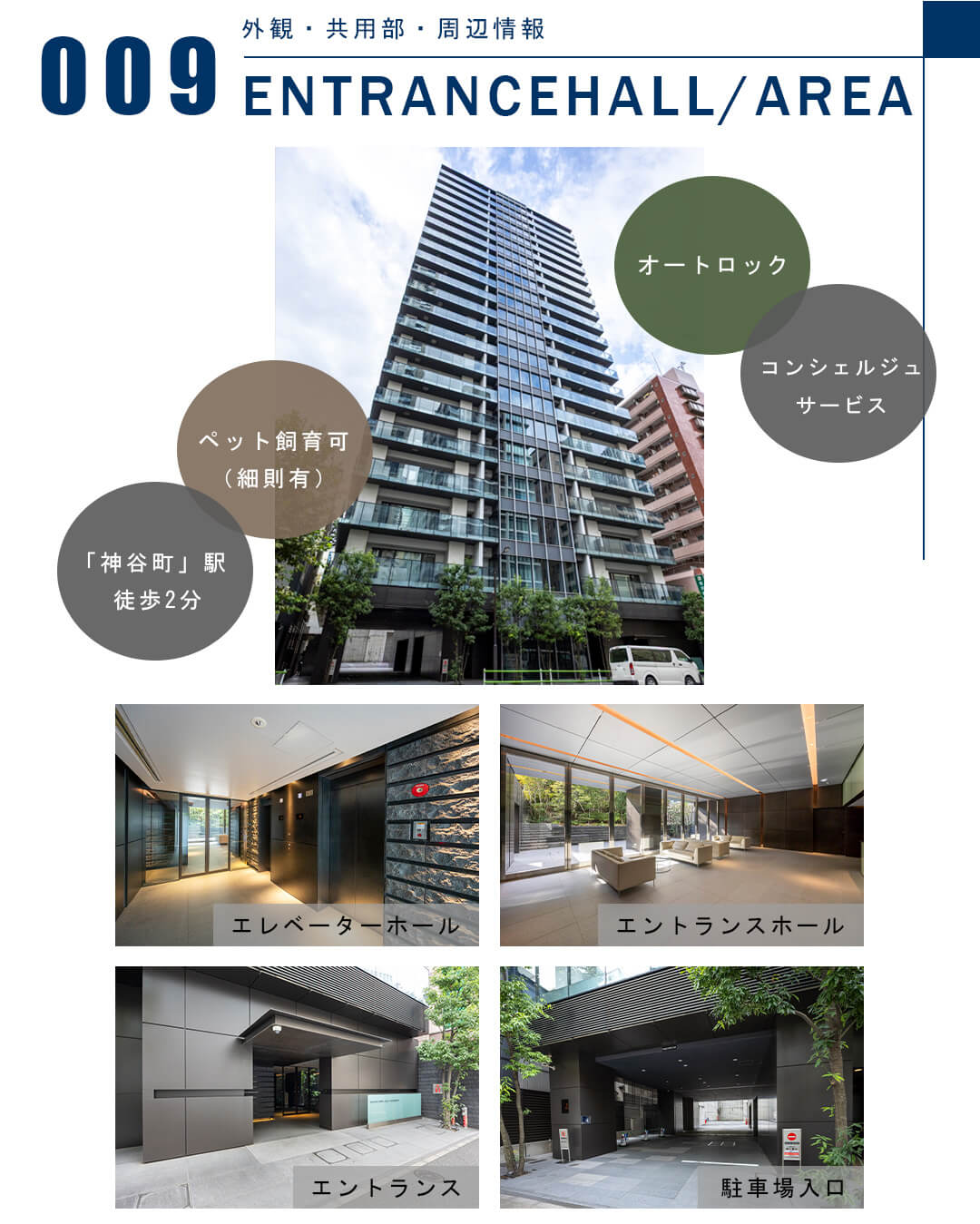 009外観,共用部,周辺情報,ENTRANCEHALL,AREA