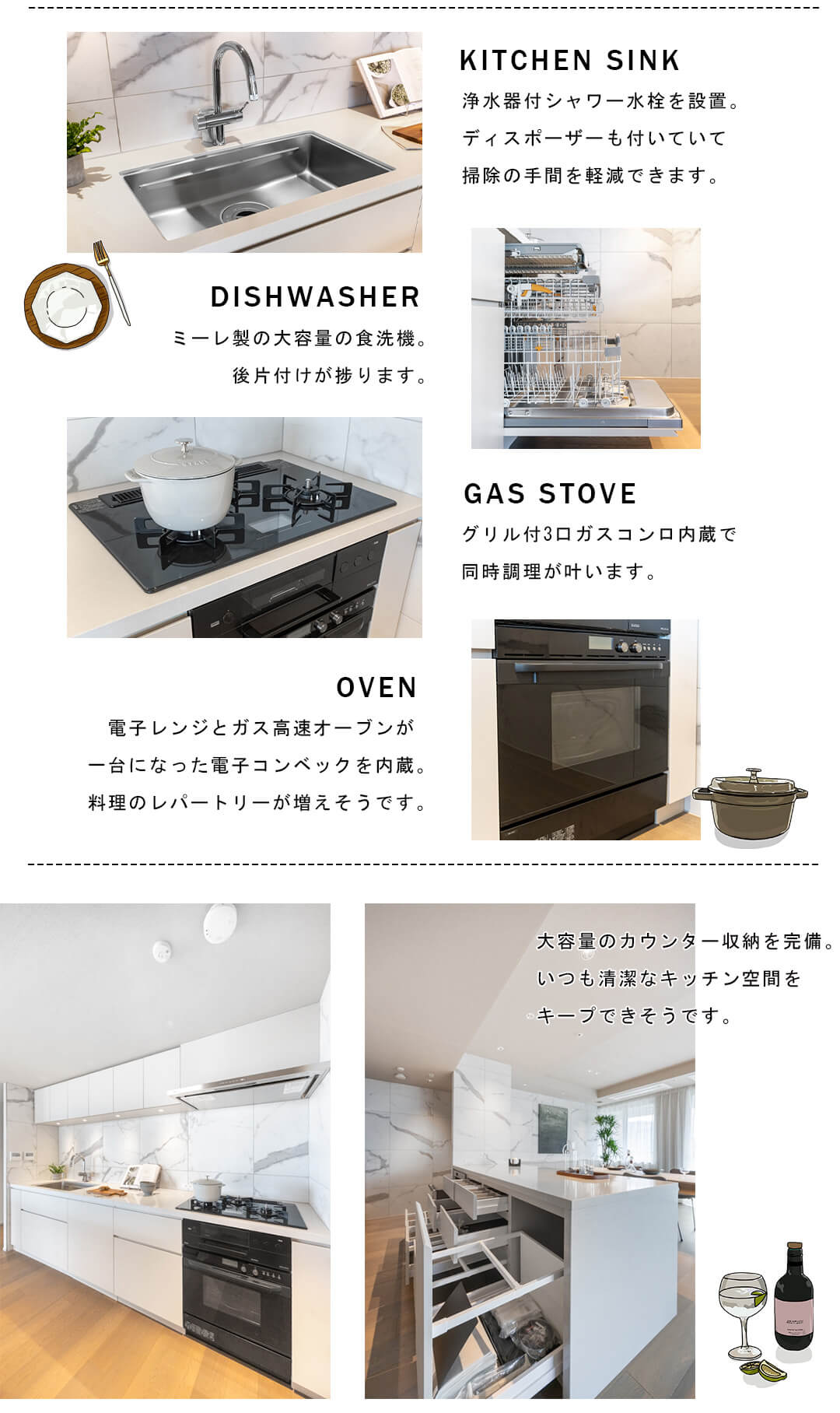 東京パークタワーのキッチン