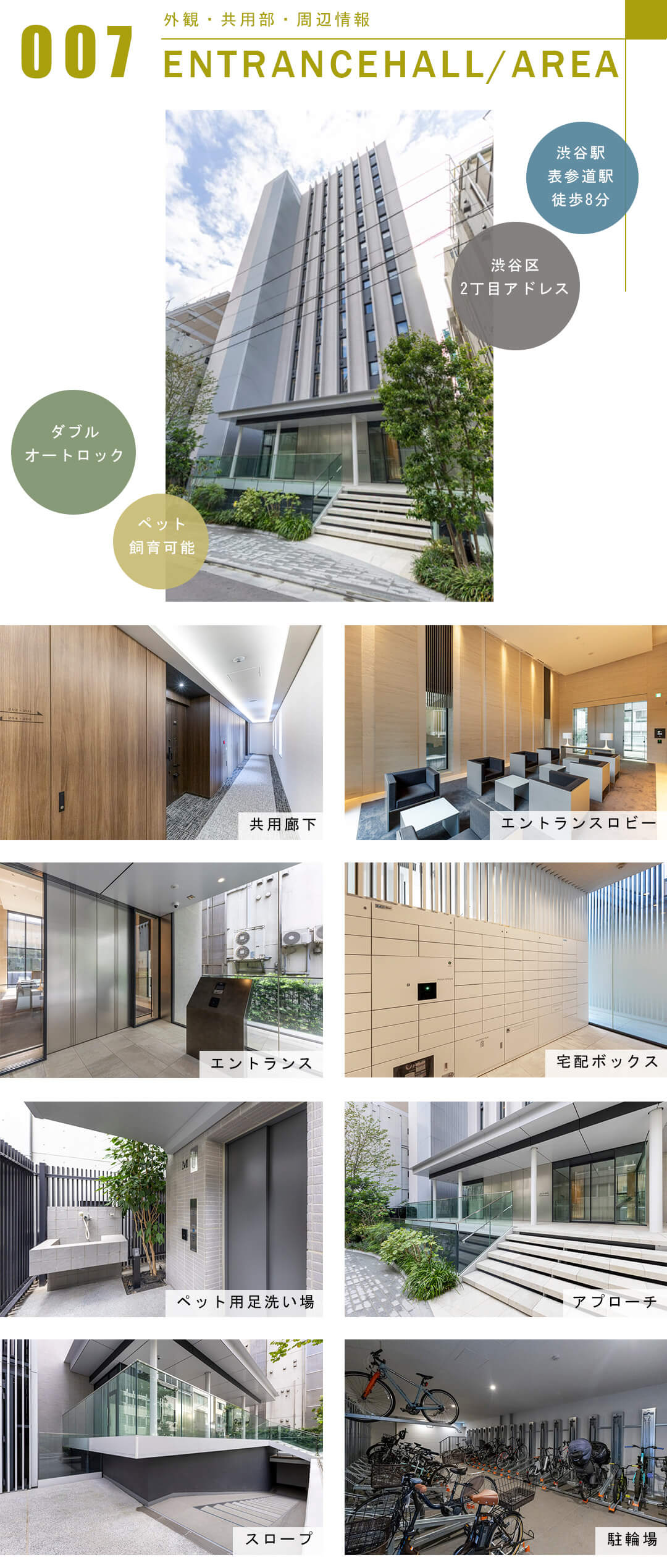 アトラス青山レジデンシャルの外観と共用部