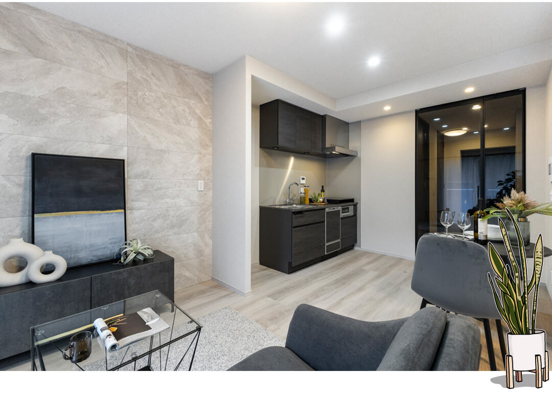 アトラス青山レジデンシャルのリビングダイニング