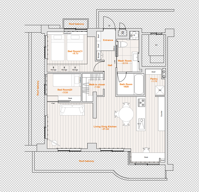 芦花公園　最上階・角部屋！選び抜かれた設備が、暮らしをワンランク引き上げる住まい 間取図