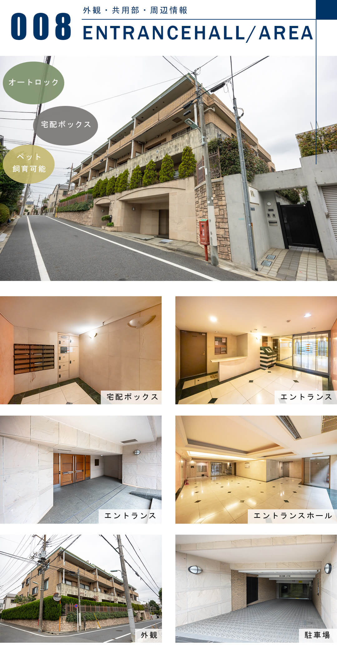 藤和目黒八雲ホームズの外観と共用部