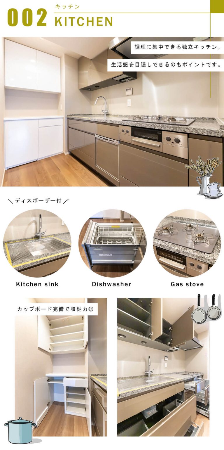 ジオ四谷三栄町のキッチン