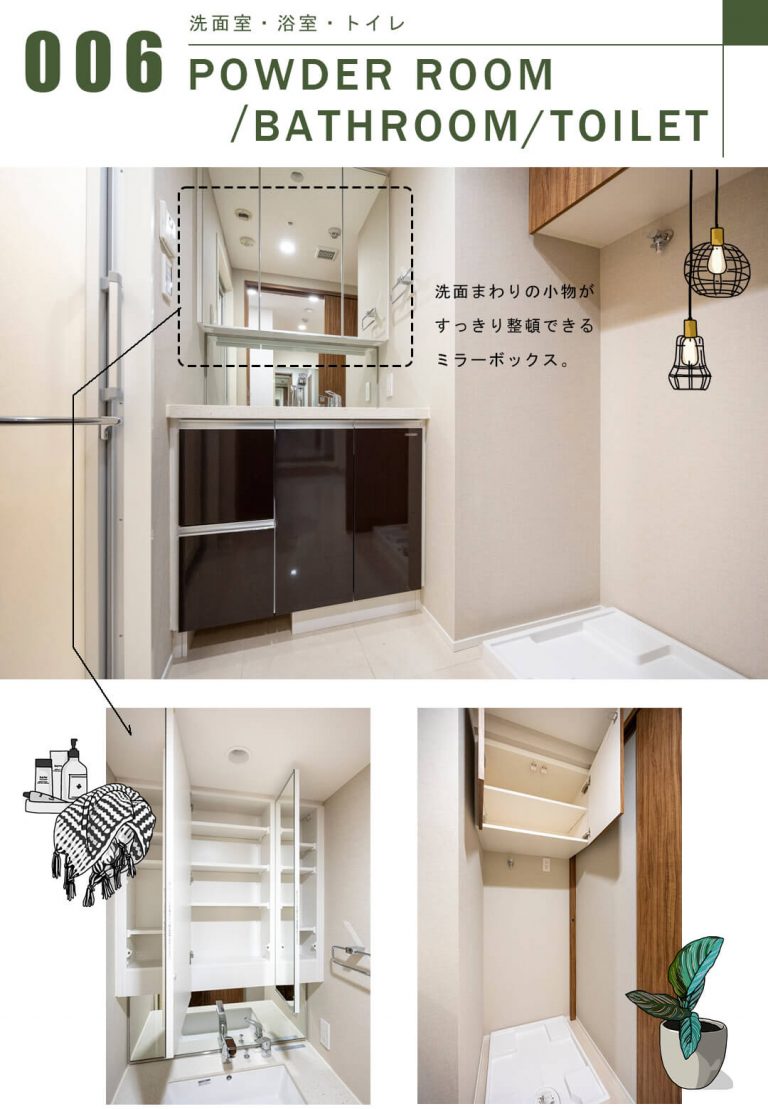 オープンレジデンシア銀座築地の洗面室・浴室・トイレ