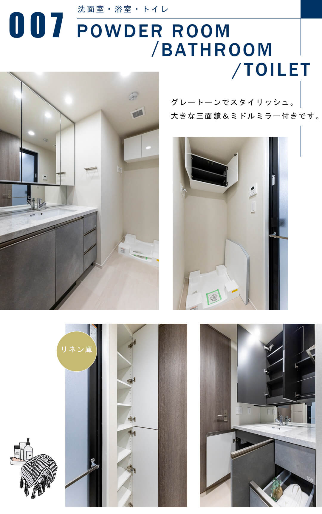 クレヴィア新宿中落合EASTの洗面室