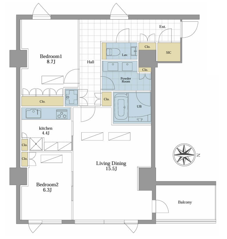 フォレストテラス鳥居坂　麻布・六本木間に位置する、静謐なる邸宅 間取図