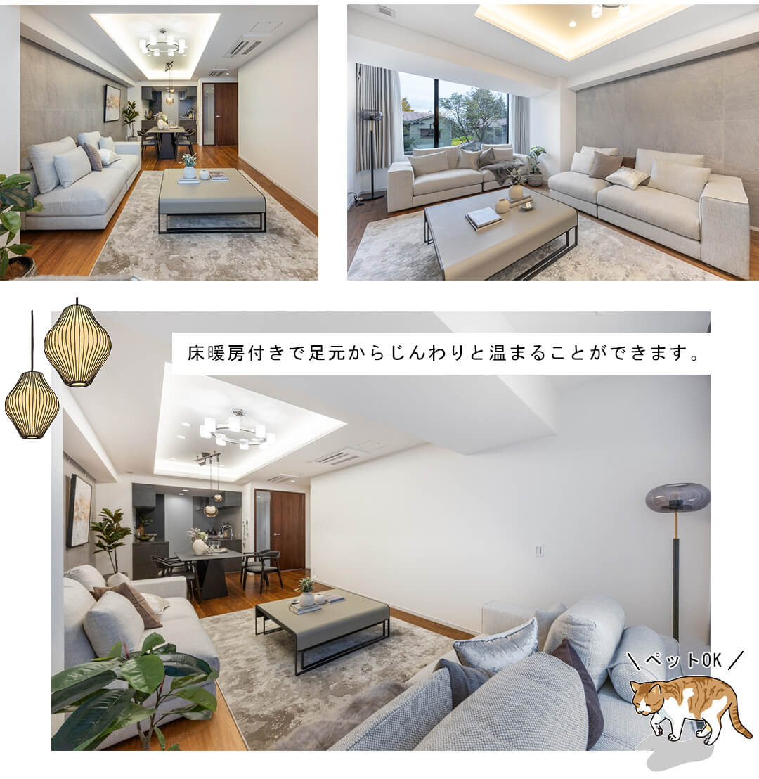 ザ・パークハウスグラン南青山四丁目のリビングダイニング