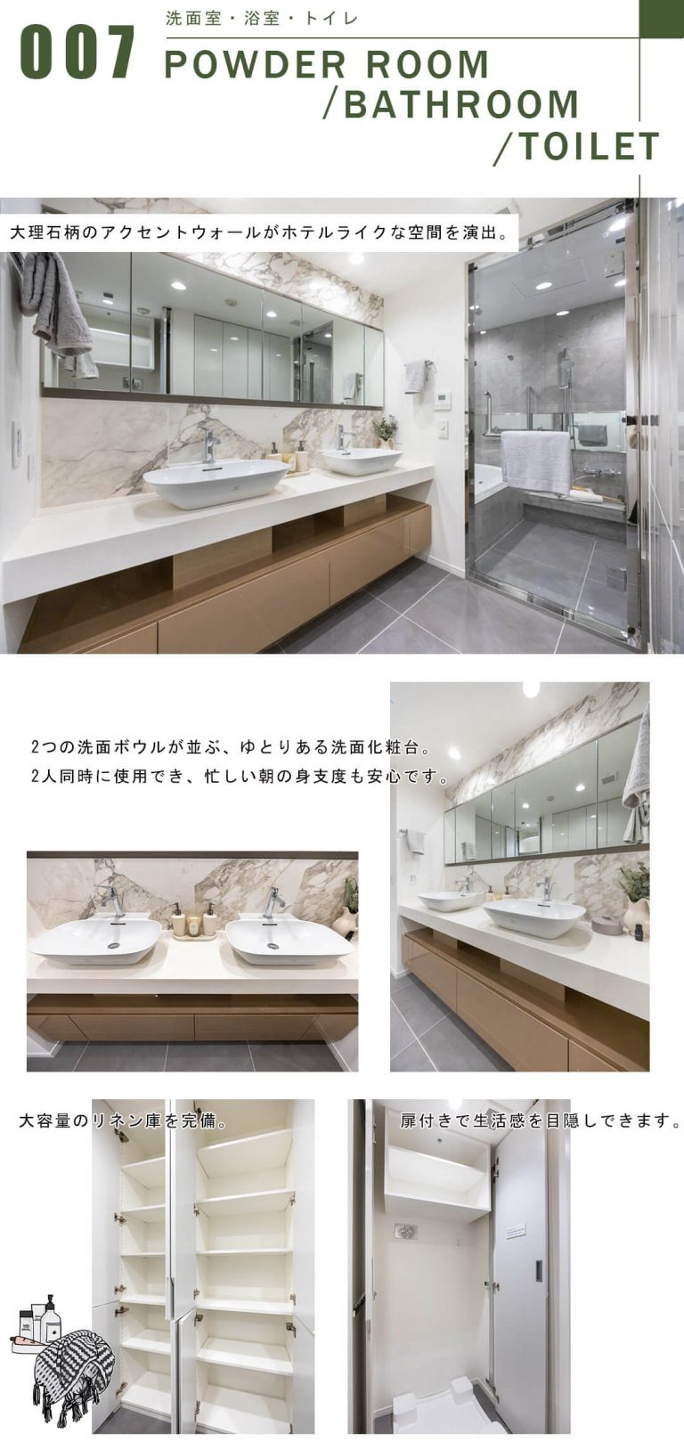 ザ・パークハウスグラン南青山四丁目の洗面室